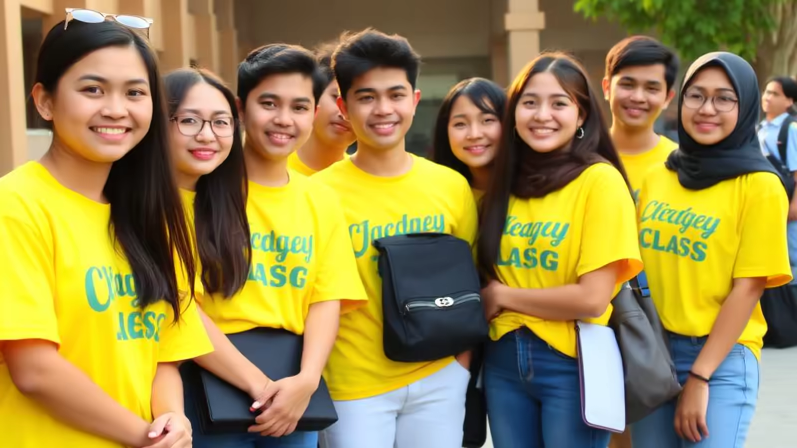 Produksi sablon kaos kelas Jogja dengan identitas angkatan sekolah dan kampus
